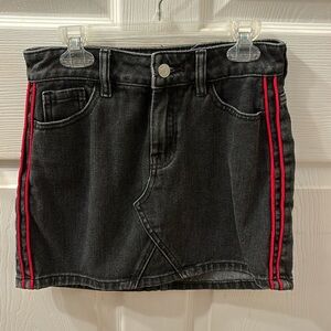 pacsun size 23 black/red jean skirt